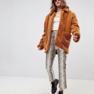 Snake print high waisted pleather pants!